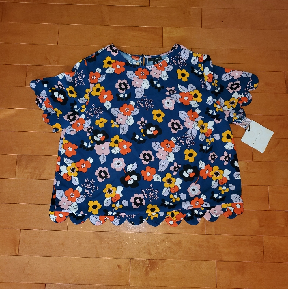 NWT Victoria Beckham Target Scallop Blouse (1XL)